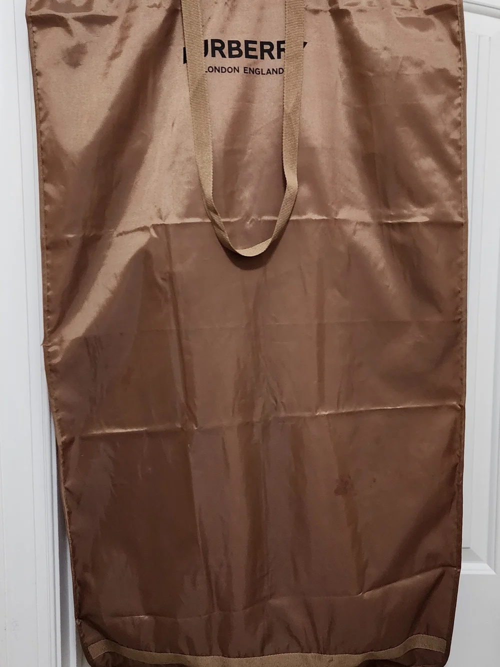 Burberry Long Check Collar Gabardine Trench Coat - Picture 9 of 10